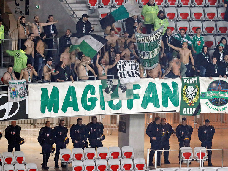 Watch Upbeat Saint Etienne supporters arrive in Watch Upbeat Saint Etienne supporters arrive in