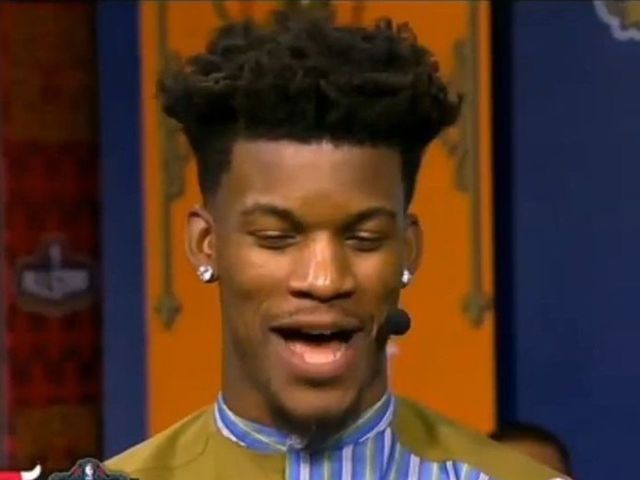 Butler can't help but grin when discussing foul call vs. Celtics