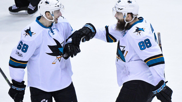 Burns scores another pair, ties career high with 27 goals