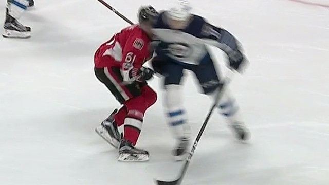 Stone leaves game after head shot from Trouba