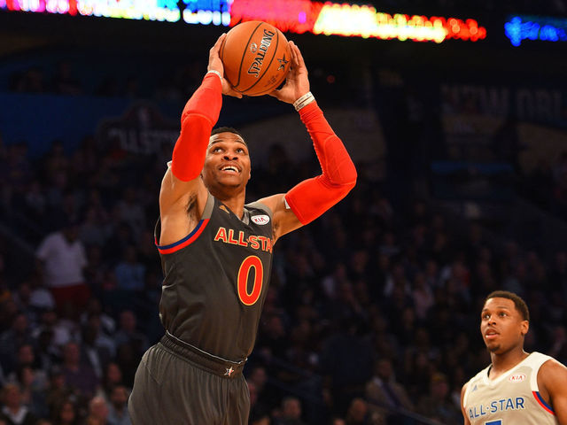 Watch: KD, Westbrook play give-and-go at All-Star Game