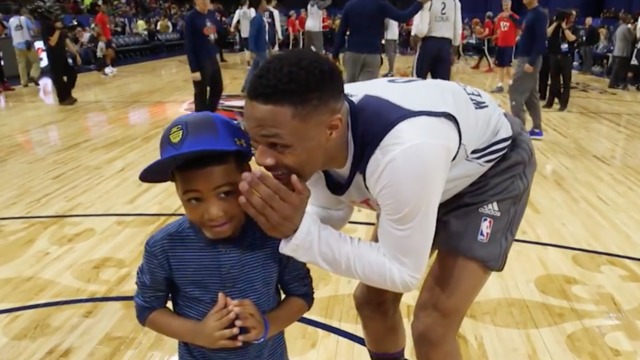 7-year-old rapper Young Dylan gets up close with NBA All-Stars