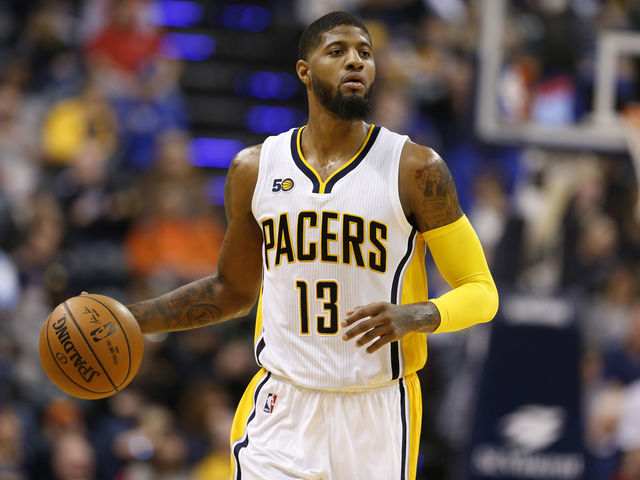 Watch: Paul George hounded by Disneyland goers telling him to join Lakers
