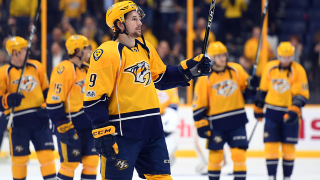 Forsberg's back-to-back hat tricks give him share of Predators record