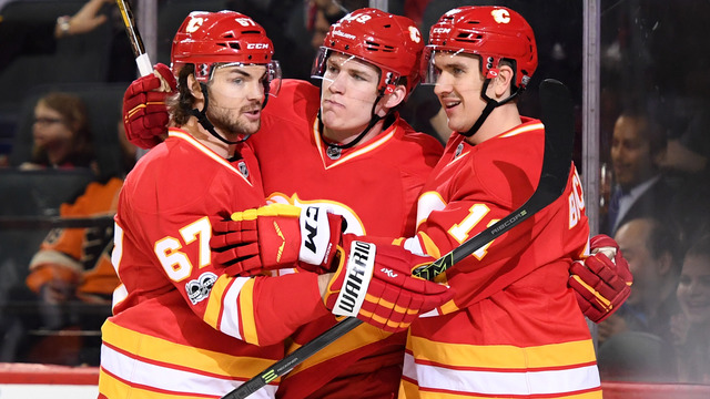 Flames' 'Triple-M' line dominating by driving play from defensive zone