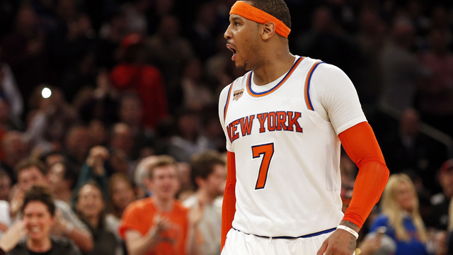Report: Carmelo expects Knicks to continue trade talks with Rockets