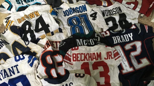 Sherman's jersey swap collection is filled with those of NFL stars