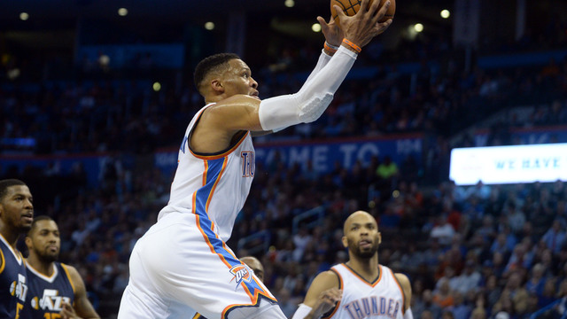 Watch: Westbrook's prayers answered on miraculous 4-point play