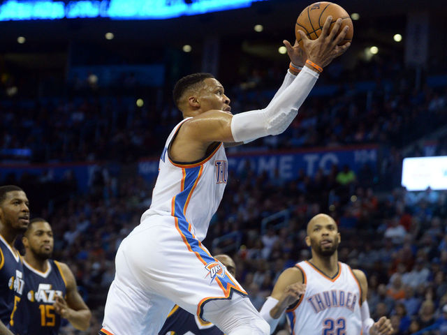 Watch: Westbrook's prayers answered on miraculous 4-point play