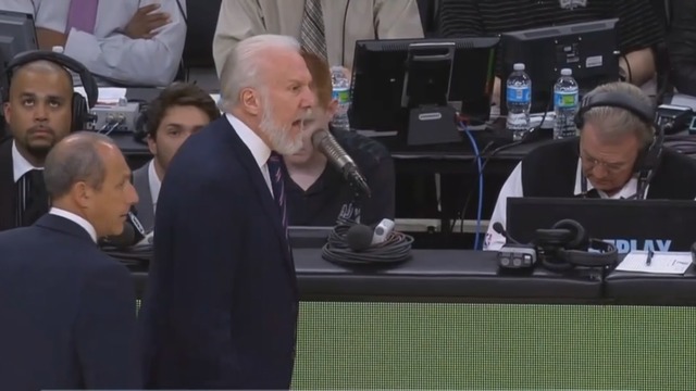 Popovich gets T'd up, tells ref: 'Get your head out of your a--'