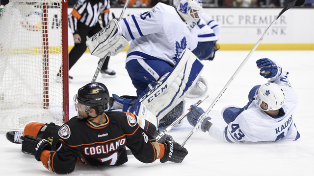 Leafs' McElhinney: 'We got caught with our pants down' in loss to Ducks