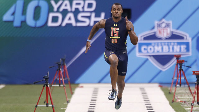 Watch: Trubisky, Watson post near-identical 40-yard times