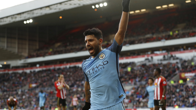 Aguero on target as Manchester City goes 3rd
