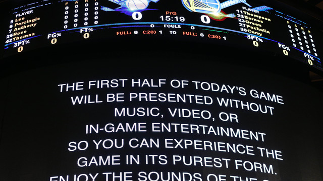 Knicks silence all in-game music for 1st half vs. Warriors