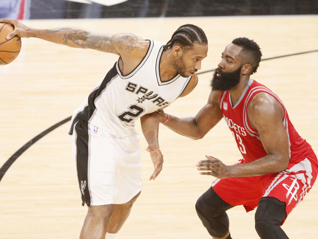 Watch: Kawhi drains dagger 3, blocks Harden for the win