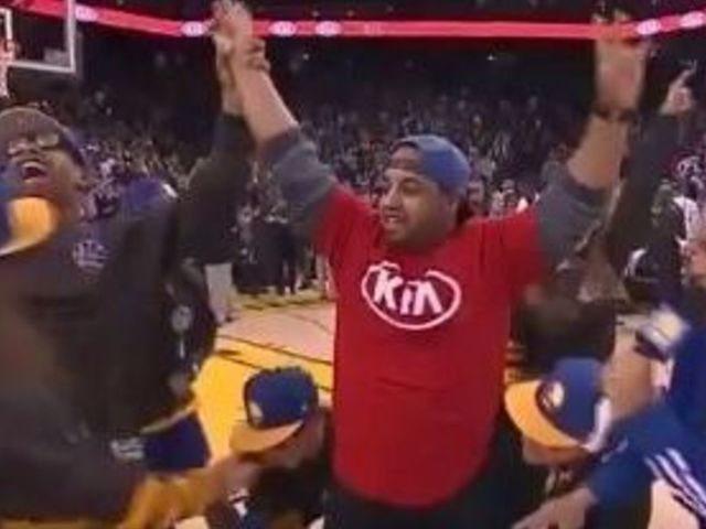 Watch: Warriors fan drains four 3s in 30 seconds to win new car