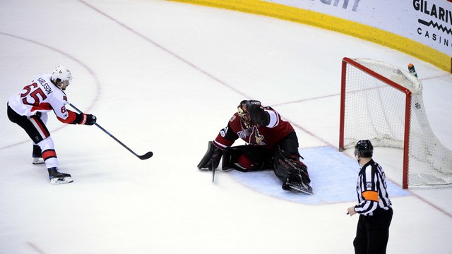 Watch: Karlsson silences Coyotes with breakaway OT winner