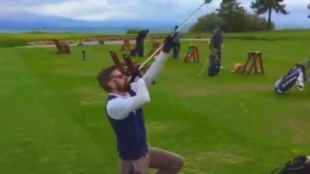 Company unveils the 'Big Beertha' beer bong for golf course