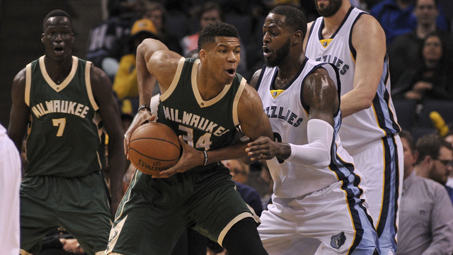 Watch: Greek Freak gets fouled, makes ridiculous layup