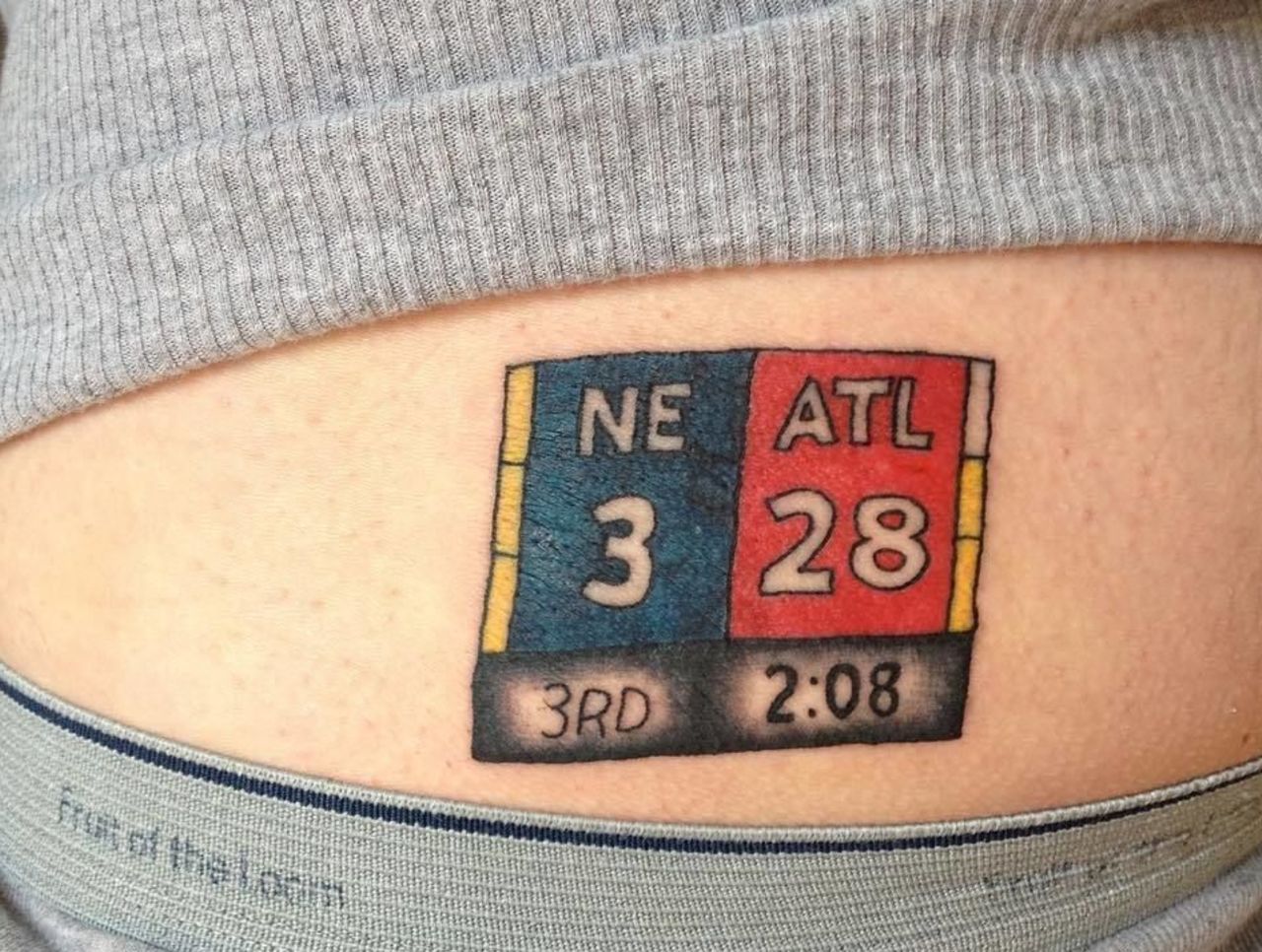 Fan Gets Butt Tattoo Commemorating Falcons Blown Sb Lead Thescorecom