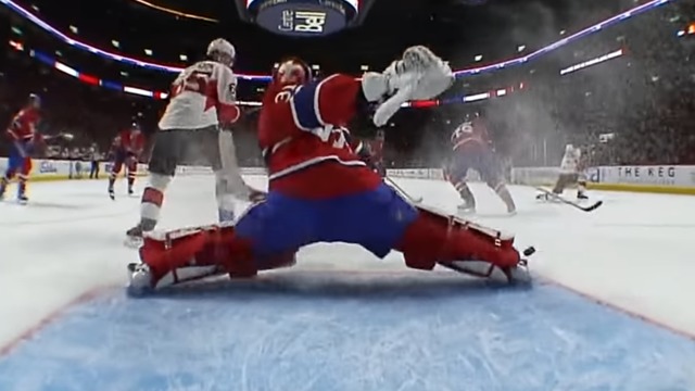 Watch: Price sprawls for miraculous toe save on Turris