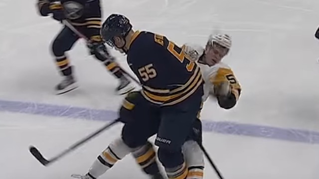 Watch: Penguins' Guentzel leveled by Ristolainen