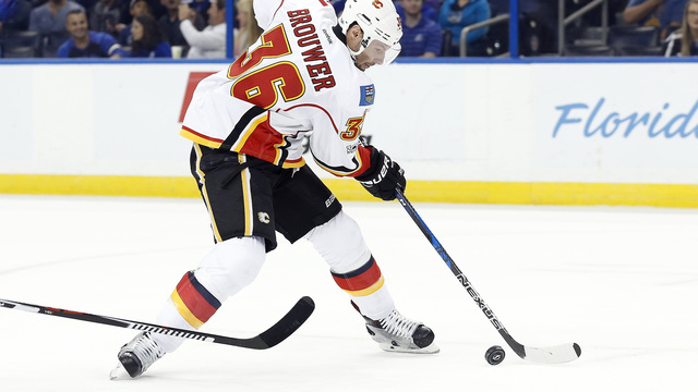 Watch: Flames' Engelland sets up Brouwer goal with spinning feed