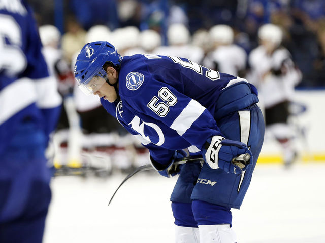 Lightning's Dotchin sits for preseason after breaking team rule
