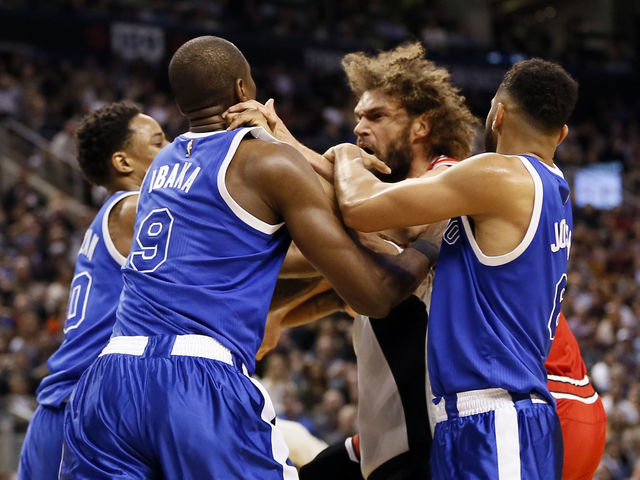 Ibaka justifies throwing punch at Lopez: 'I had to defend myself'