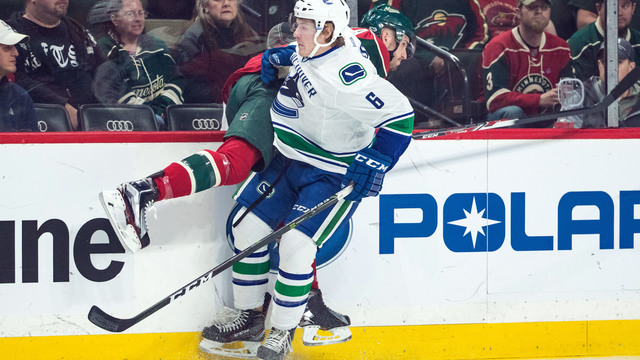 UND's Boeser signs with Canucks, makes NHL debut