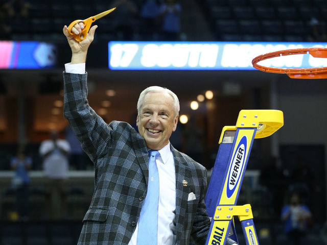 Look: North Carolina cuts down nets after making 2nd straight Final Four