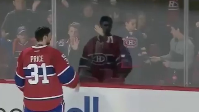 Carey Price stares down fan who stole puck from kid