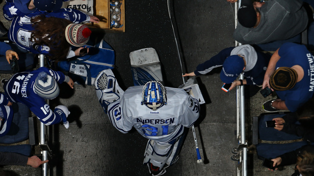 Andersen traveling with Leafs to Nashville, Sparks sent back to AHL