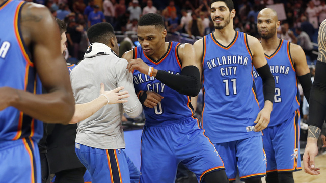 Thunder clinch playoff spot with comeback win over Magic