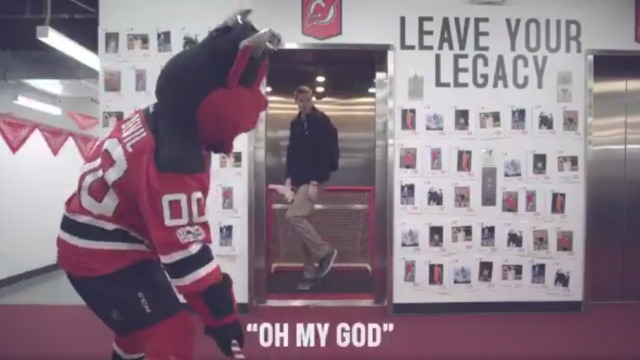 Devils mascot pranks arena staffers with elevator ambush