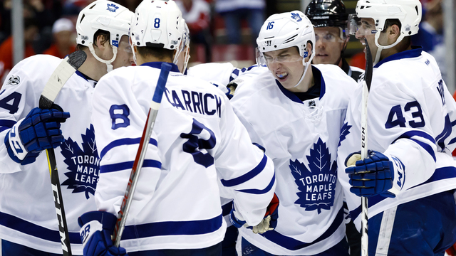 Maple Leafs slide into 2nd in Atlantic with win over Red Wings
