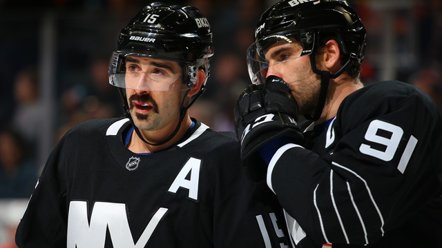 Clutterbuck rips Barclays Center ice after Tavares injury