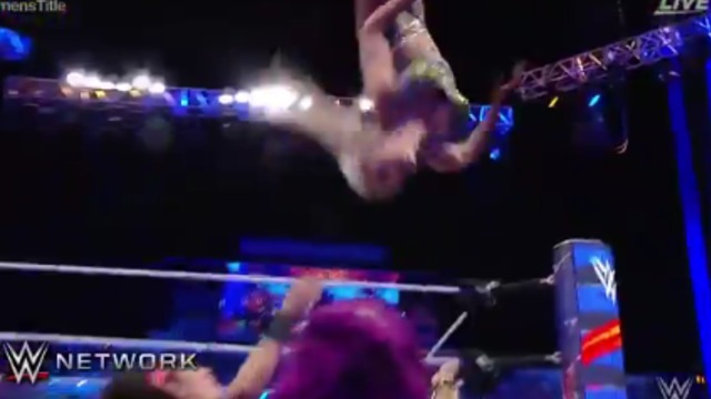 Charlotte hits picture-perfect corkscrew moonsault at WrestleMania