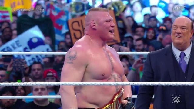 Lesnar defeats Goldberg, becomes new Universal Champion at WrestleMania