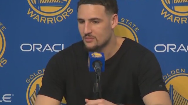 Klay Thompson left speechless by reporter's question