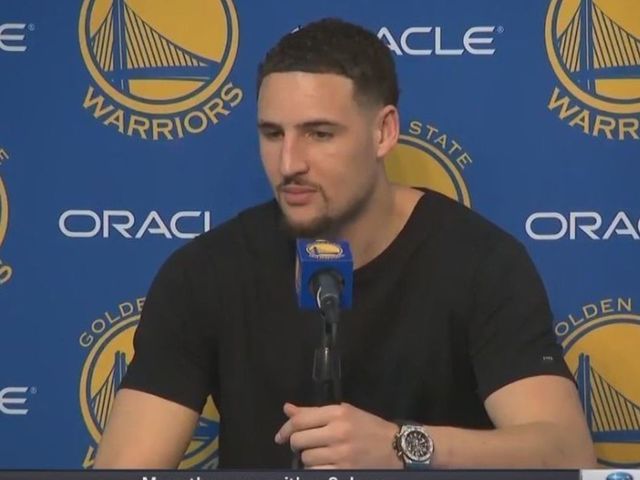 Klay Thompson left speechless by reporter's question