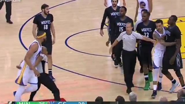 McGee, Dieng get into shoving match