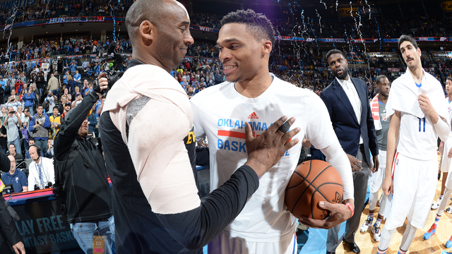 Kobe backs Westbrook after 'silly' question over chasing assists