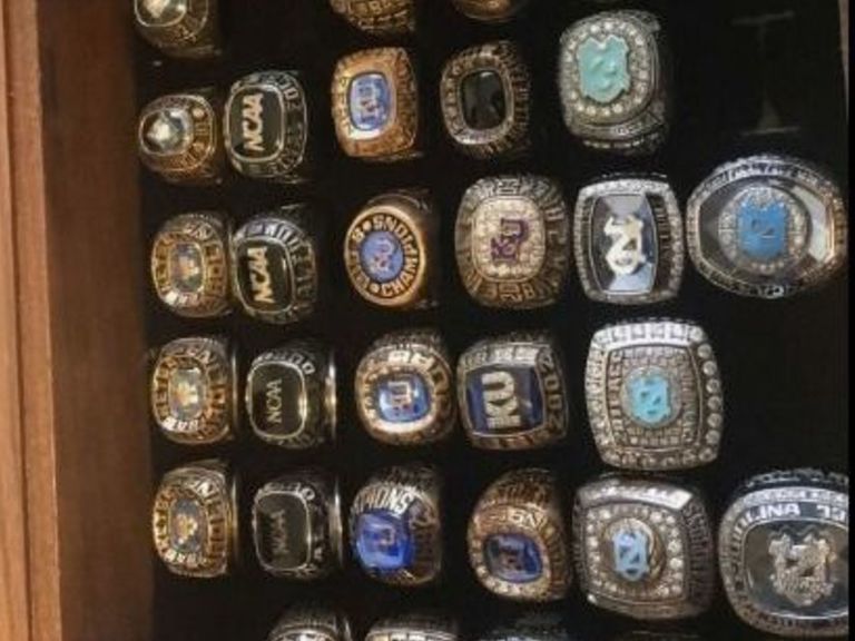 No. 2 overall recruit Williamson gets sneak peak at Roy Williams' rings ...