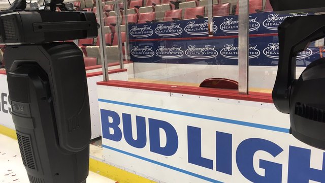 Bob Probert's ashes spread inside Joe Louis Arena penalty box