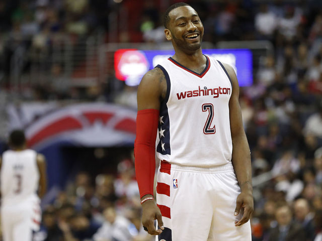 Watch: Wall has words for Schroder after steal and slam