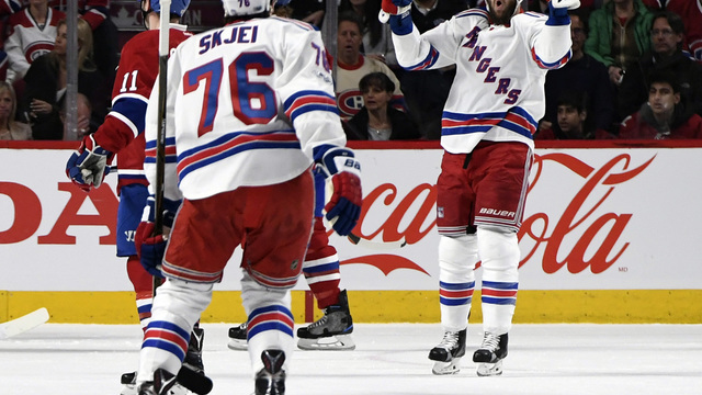 Watch: Rangers' Glass goes backhand shelf on Price, scores playoff opener