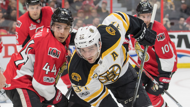 Bruins can't muster a single shot on net in 2nd period vs. Sens