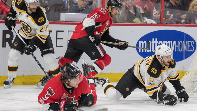 Bruins' Colin Miller, David Krejci out for Game 2