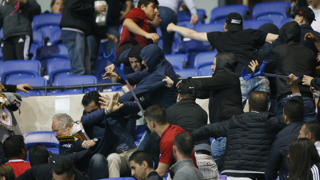 Watch: Lyon-Besiktas delayed as fans brawl in away stand